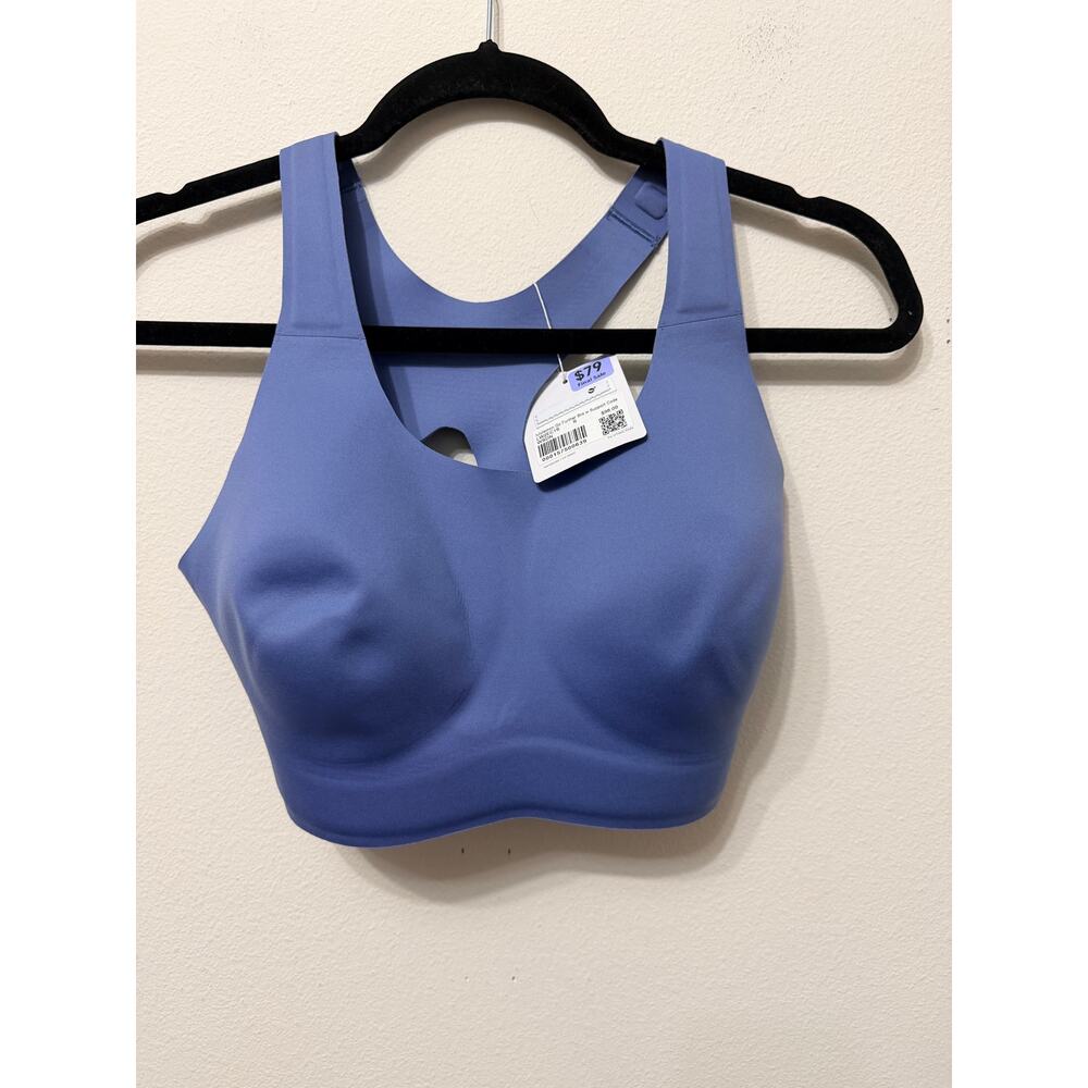 NWT Lululemon Washed Denim Go Further Bra High Impact C/D Cup Sz S $98 MSRP